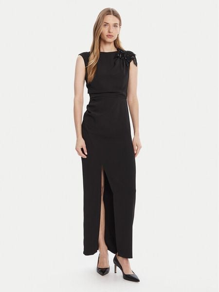 Rinascimento Sukienka wieczorowa CFC0020094002 Czarny Slim Fit. Czarne sukienki damskie RINASCIMENTO, xl, bez wzorów, z syntetyku, wizytowe, bez kołnierzyka, bez ramiączek. Za 599.99 zł.