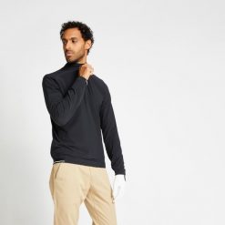 Bluza do golfa męska Inesis RW500 hydrofobowa wiatroszczelna. Czarne bluzy bez kaptura męskie INESIS, m, z elastanu. Za 139.99 zł.