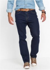 Klasyczne jeansy ze stretchem classic fit, straight. Niebieskie jeansy męskie bonprix. Za 139.99 zł.