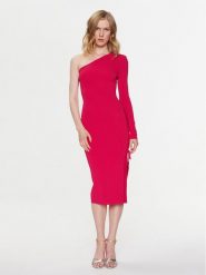 Elisabetta Franchi Sukienka koktajlowa AM-91B-32E2-V480 Różowy Slim Fit. Czerwone sukienki damskie Elisabetta Franchi, bez wzorów, z wiskozy, wizytowe, bez kołnierzyka, bez ramiączek. Za 3,439.00 zł.