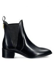 Gant Sztyblety 31551095 Czarny. Czarne botki damskie Gant, ze skóry, bez obcasa, na słupku, bez zapięcia. Za 759.99 zł.