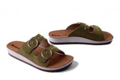 INBLU CP-54 022 tundra, klapki damskie. Zielone klapki damskie Inblu, bez wzorów, bez obcasa. Za 95.99 zł.