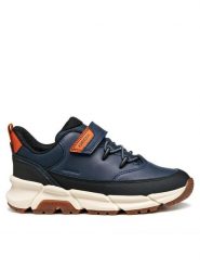 Geox Sneakersy J Flexyper Plus J56LCA 0MEFU C4002 S Granatowy. Niebieskie buty sportowe chłopięce Geox, ze skóry, bez zapięcia. Za 229.99 zł.