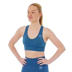 Xtreme Sportswear damski top sportowy niebieski. Niebieskie topy sportowe damskie XTREME SOCKSWEAR, s, bez wzorów, z materiału, bez ramiączek. Za 125.82 zł.