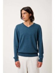AUTHENTIC CASHMERE Kaszmirowy sweter "Agel" w kolorze morskim rozmiar: XXL. Niebieskie swetry męskie AUTHENTIC CASHMERE, na lato, xxl, bez wzorów, z kaszmiru, bez kołnierzyka. Za 457.95 zł.