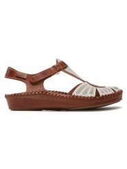 Pikolinos Sandały 655-0575 Biały. Białe sandały damskie Pikolinos, bez wzorów, ze skóry, bez obcasa, na płaskiej podeszwie. Za 329.99 zł.