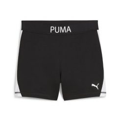 Damskie obcisłe szorty z wysokim stanem 4" PUMA STRONG PUMA. Czarne szorty damskie Puma, bez wzorów, sportowe, z podwyższonym stanem. W wyprzedaży za 124.00 zł.