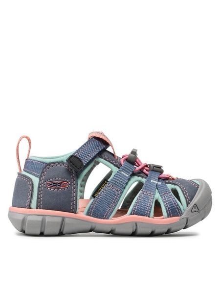 Keen Sandały Seacamp II Cnx 1022975 Niebieski. Niebieskie sandały dziewczęce Keen, z materiału, bez zapięcia. Za 299.99 zł.