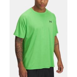 T-Shirt Męski Sportowy Under Armour Tech Textured. Zielone t-shirty męskie Under Armour, m, bez wzorów, bez kołnierzyka. Za 89.99 zł.