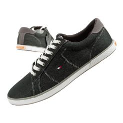 Buty sportowe trampki do chodzenia męskie Tommy Hilfiger. Niebieskie trampki i tenisówki męskie Tommy Hilfiger, bez wzorów, z materiału, bez zapięcia. Za 167.99 zł.