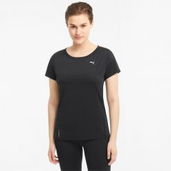 Koszulka damska Puma Train Favorite. Czarne bluzki sportowe damskie Puma, m, z dżerseju, bez kołnierzyka, bez ramiączek. Za 62.99 zł.
