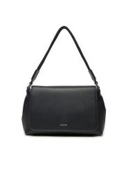 Calvin Klein Torebka Ck Must Top Handle Bag_Caviar K60K613085 Czarny. Czarne torebki klasyczne damskie CALVIN KLEIN, bez wzorów, ze skóry, bez dodatków. Za 329.99 zł.