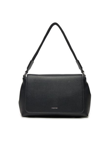 Calvin Klein Torebka Ck Must Top Handle Bag_Caviar K60K613085 Czarny. Czarne torebki klasyczne damskie CALVIN KLEIN, bez wzorów, ze skóry, bez dodatków. Za 319.99 zł.