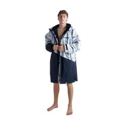 Długi rękaw płaszcz Dryrobe Advance Batik. Niebieskie płaszcze damskie DRYROBE, l, bez wzorów, z materiału, sportowe. Za 826.50 zł.
