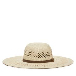 Kapelusz KARL LAGERFELD. Brązowe kapelusze damskie Karl Lagerfeld, bez wzorów. Za 329.99 zł.