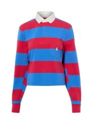 Polo Ralph Lauren Damska bluza polo Kobiety Bawełna (100%) niebieski|czerwony w paski, M. Czerwone bluzy bez kaptura damskie Polo Ralph Lauren, m, z bawełny. Za 819.95 zł.