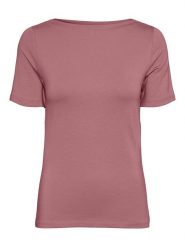 Vero Moda Koszulka "Vmpanda" w kolorze jasnoróżowym rozmiar: XS. Różowe bluzki damskie Vero Moda, xs, bez wzorów, z bawełny, bez kołnierzyka, bez ramiączek. Za 39.49 zł.