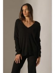 Perfect Cashmere Kaszmirowy sweter "Lova" w kolorze czarnym rozmiar: XL. Czarne swetry klasyczne damskie Perfect Cashmere, xl, z kaszmiru, bez kołnierzyka. Za 373.35 zł.