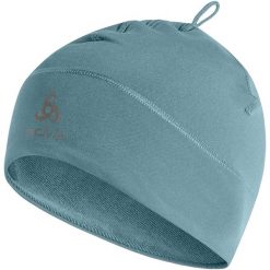 Czapka do biegania dla dorosłych Odlo Hat Polyknit Warm Eco. Niebieskie czapki męskie Odlo, bez wzorów, sportowe. Za 101.30 zł.