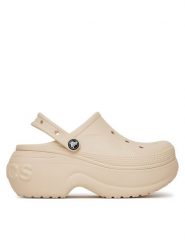 Crocs Klapki BELLA CLOG 210062-11S Beżowy. Brązowe klapki damskie Crocs, bez wzorów, z tworzywa sztucznego, bez obcasa. Za 279.99 zł.