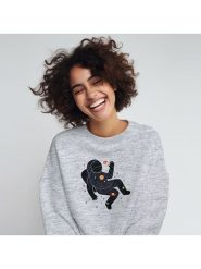 WOOOP Bluza "Inner space" w kolorze szarym rozmiar: L. Szare bluzy bez kaptura damskie Wooop, l, z bawełny. Za 100.99 zł.