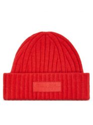 Tommy Hilfiger Czapka Tommy Twist Beanie AW0AW15325 Pomarańczowy. Brązowe czapki zimowe damskie Tommy Hilfiger, z wełny. Za 439.99 zł.