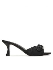 Guess Klapki FLJDI2 FAL03 Czarny. Czarne klapki damskie Guess, z aplikacjami, z materiału, bez obcasa. Za 413.99 zł.