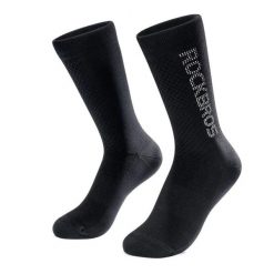 Skarpety rowerowe odblaskowe unisex antybakteryjne. Czarne skarpetki damskie ROCKBROS, bez wzorów, z elastanu. Za 43.60 zł.
