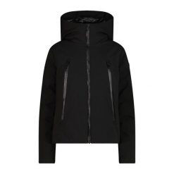 Damska kurtka z kapturem CMP. Czarne kurtki damskie CMP, bez wzorów, z kapturem. Za 675.50 zł.
