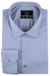 Jednokolorowa, Bawełniana Koszula o Prostym Kroju - Ciemnoniebieska. Niebieskie koszule męskie Pazzani, bez wzorów, z bawełny, bez kołnierzyka, bez ramiączek. Za 169.00 zł.