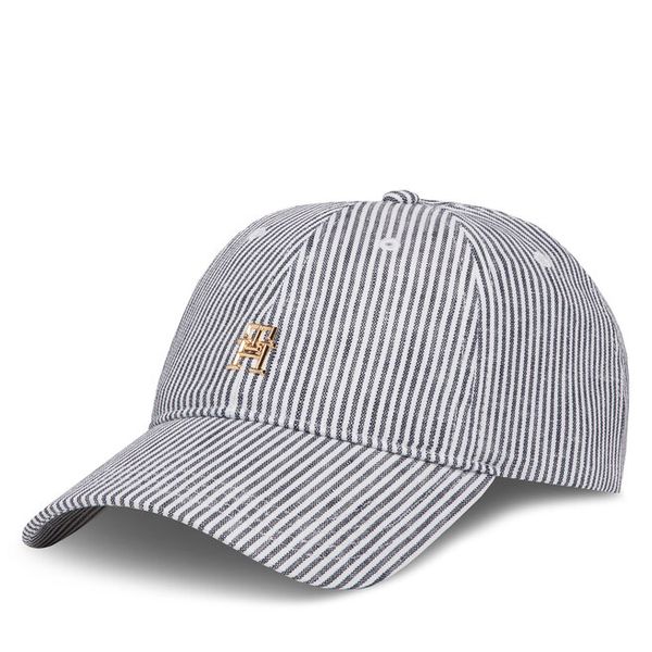 Czapka z daszkiem Tommy Hilfiger. Niebieskie czapki z daszkiem damskie Tommy Hilfiger, bez wzorów. Za 129.99 zł.