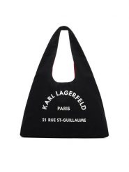 KARL LAGERFELD Torebka B1W50015 Czarny. Czarne torebki klasyczne damskie Karl Lagerfeld, bez wzorów, z materiału, bez dodatków. Za 389.99 zł.