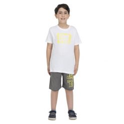 Koszulka z bawełna z sznurek regulacyjny na co dzień. Białe spodnie dresowe damskie LEONE 1947 APPAREL, bez wzorów, z bawełny. W wyprzedaży za 124.20 zł.