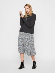 Pieces Sweter w kolorze antracytowym rozmiar: XL. Czarne swetry klasyczne damskie Pieces, xl, z wełny, bez kołnierzyka. Za 61.46 zł.