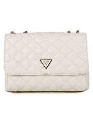 Guess Torebka w kolorze białym - 25 x 18 x 8 cm rozmiar: onesize. Białe torebki klasyczne damskie Guess, z aplikacjami, z materiału, pikowane, bez dodatków. Za 430.60 zł.