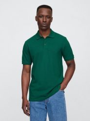 GAP Koszulka polo w kolorze zielonym rozmiar: XL. Zielone koszulki polo męskie GAP, xl, bez wzorów, bez ramiączek. Za 92.21 zł.