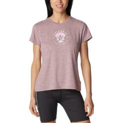 Koszulka damska Columbia Sloan Ridge Graphic z krótkim rękawem. Czerwone t-shirty damskie Columbia, l, bez wzorów, z elastanu, bez kołnierzyka. Za 179.00 zł.