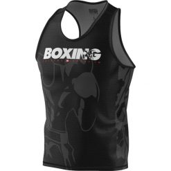 Koszulka sportowa bez rękawów męska Tank top EXTREME HOBBY BOLD BOXING. Czarne t-shirty sportowe męskie EXTREME HOBBY, m, z elastanu, bez ramiączek, na fitness i siłownię. Za 139.00 zł.