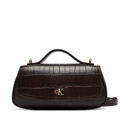 Torebka Calvin Klein. Brązowe torebki klasyczne damskie CALVIN KLEIN, bez wzorów, bez dodatków. Za 449.99 zł.
