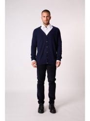 Perfect Cashmere Kaszmirowy kardigan "Hayfield" w kolorze granatowym rozmiar: M. Niebieskie kardigany męskie Perfect Cashmere, m, bez wzorów, z kaszmiru, bez kołnierzyka. Za 391.99 zł.