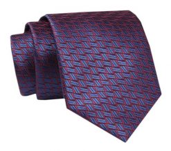 Męski Krawat - ALTIES - Klasyczny - Granat z Ciemną Czerwienią. Czerwone krawaty i muchy męskie Alties, bez wzorów, z tkaniny, eleganckie. Za 49.00 zł.