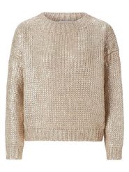 Rich & Royal Sweter w kolorze beżowym rozmiar: L. Brązowe swetry klasyczne damskie Rich & Royal, l, z wełny, bez kołnierzyka. Za 325.95 zł.