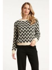 Smashed Lemon Sweter w kolorze beżowo-szarym rozmiar: 3XL. Brązowe swetry klasyczne damskie Smashed Lemon, xl, bez kołnierzyka. Za 126.99 zł.