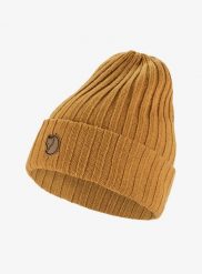 Czapka zimowa Fjallraven Byron Hat - acorn. Brązowe czapki męskie Fjällräven, na zimę, bez wzorów, z materiału, biznesowe. Za 237.45 zł.