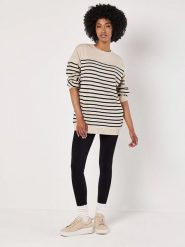 Apricot Sweter w kolorze kremowo-czarnym rozmiar: S. Brązowe swetry klasyczne damskie Apricot, s, bez kołnierzyka. Za 114.44 zł.