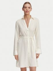 Emporio Armani Sukienka koszulowa EW000817 AF20252 U1131 Biały. Białe sukienki damskie Emporio Armani, xl, bez wzorów, z wiskozy, bez kołnierzyka, bez ramiączek, koszulowe. Za 739.99 zł.