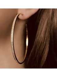 Les Petites Précieuses Pozłacane kolczyki-kreole z cyrkoniami rozmiar: onesize. Żółte kolczyki damskie Les Petites Précieuses, z cyrkonią, pozłacane. Za 174.43 zł.