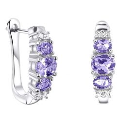 ERIN Srebrne kolczyki tanzanity angielskie zapięcie 1,8 ct. Szare kolczyki damskie Braccatta, z cyrkonią, srebrne, z angielskim zapięciem. Za 592.00 zł.