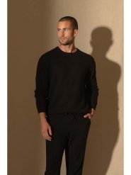 Perfect Cashmere Kaszmirowy sweter "Soan" w kolorze czarnym rozmiar: XL. Czarne swetry męskie Perfect Cashmere, xl, bez wzorów, z kaszmiru, bez kołnierzyka. Za 434.99 zł.