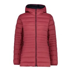 Długa kurtka puchowa z kapturem na zamek Sorona Aura damska CMP. Czerwone kurtki damskie CMP, bez wzorów, z puchu, z kapturem. Za 506.50 zł.